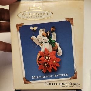 Hallmark Keepsake Ornament with Brown and White Kitten